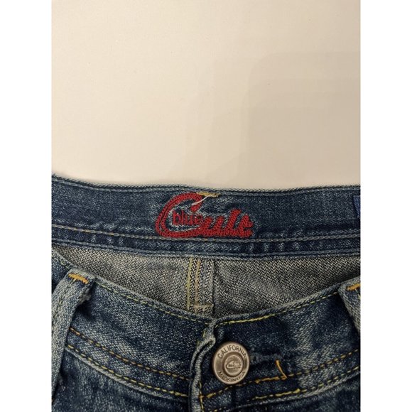 NEW Y2K VINTAGE BLUE CULT LOW RISE WEEKENDER FLARE BOOTCUT JEANS SIZE 28 - Picture 5 of 10